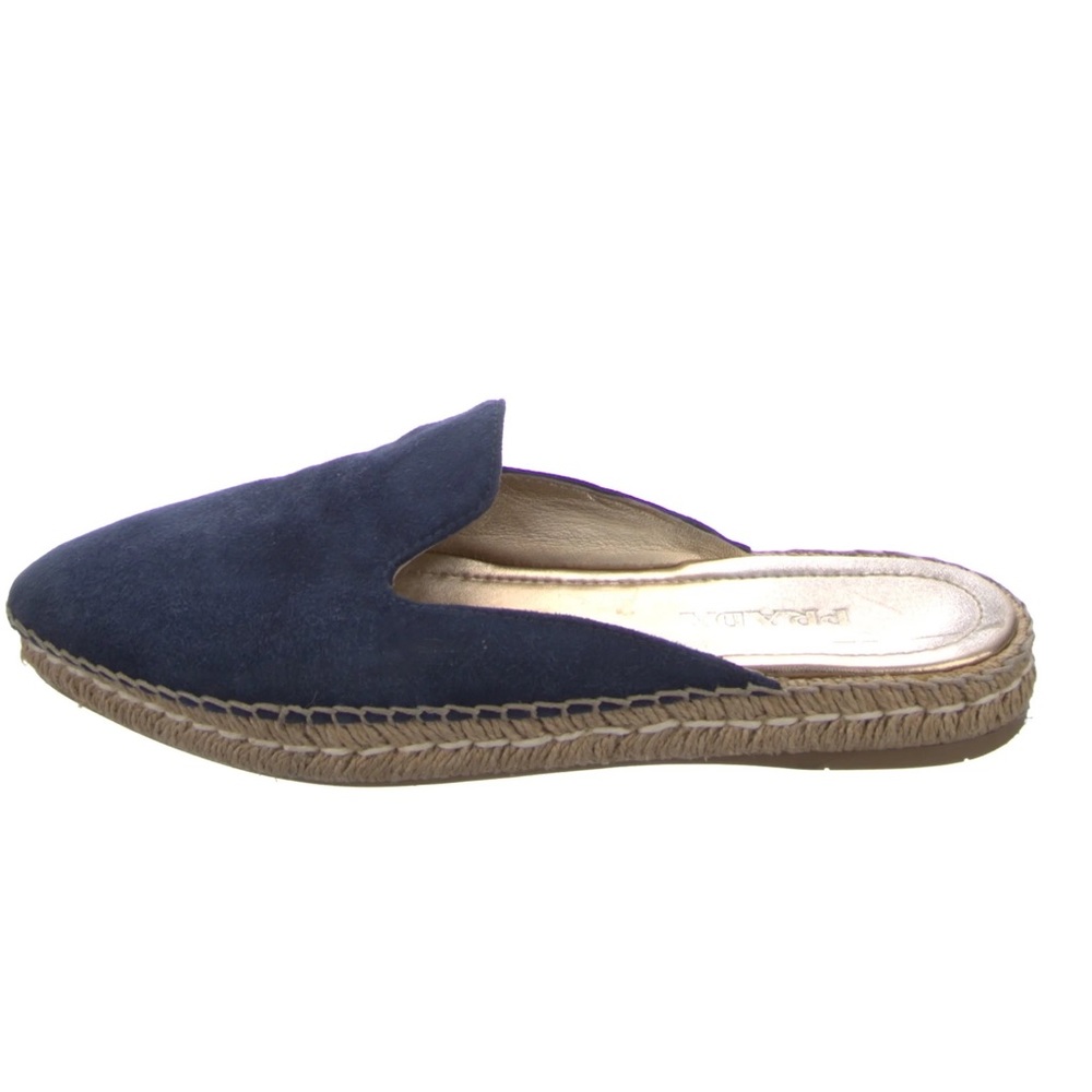 PRADA suede slip on espadrilles